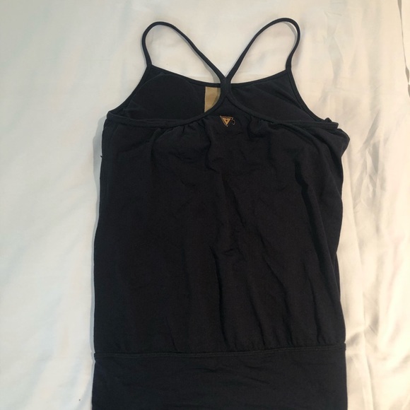 Black workout tank with built in bra - Picture 4 of 5